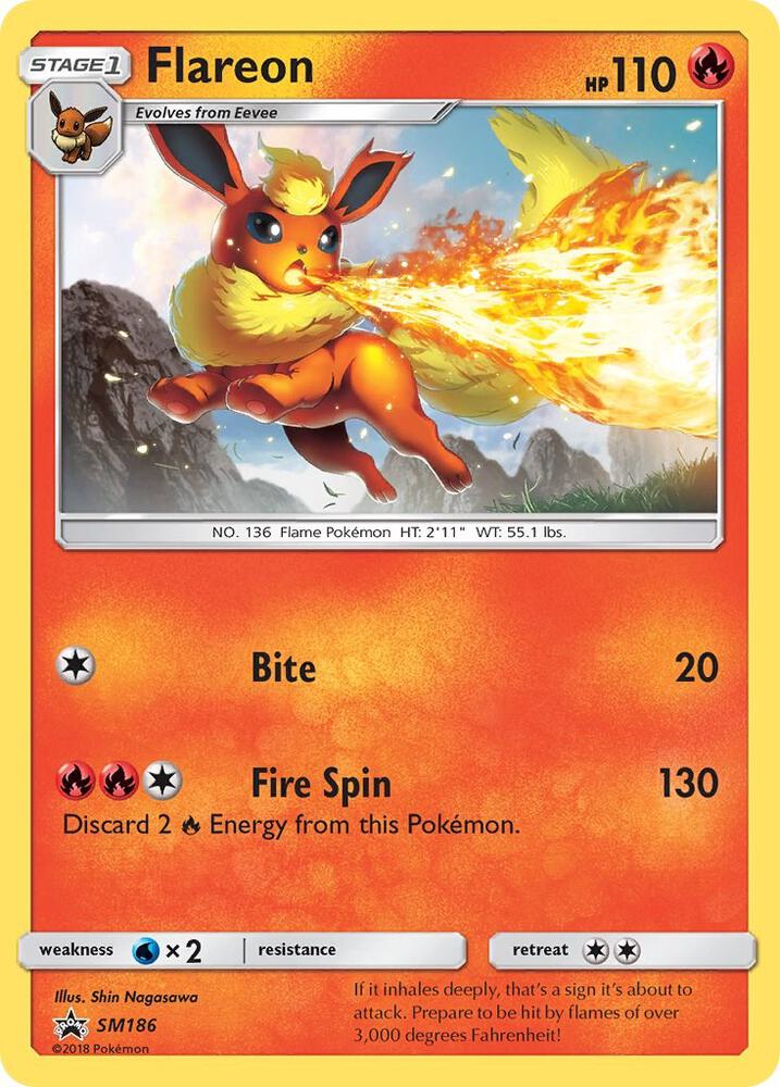 Flareon - SM186 (Let's Play, Eevee!) - SM186 Promo SM Promos