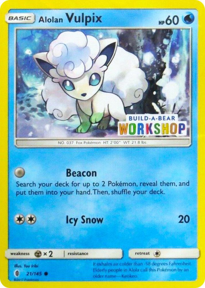 Alolan Vulpix - 21/145 (Build-A-Bear Workshop Exclusive) Promo Miscellaneous Cards & Products