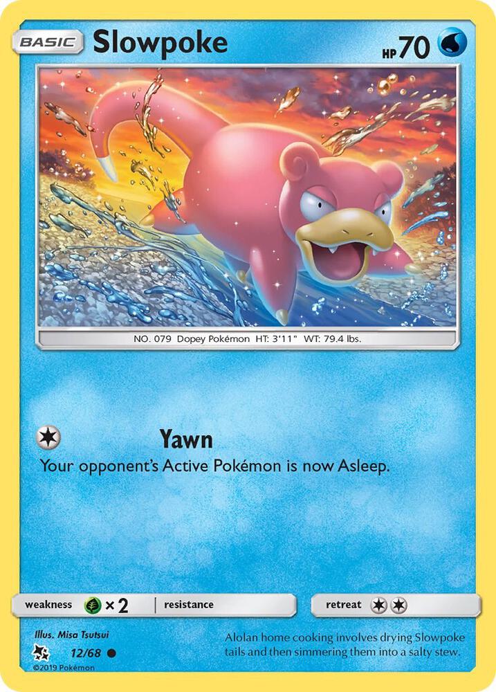 Slowpoke 12/68 Common Hidden Fates Pokémon card