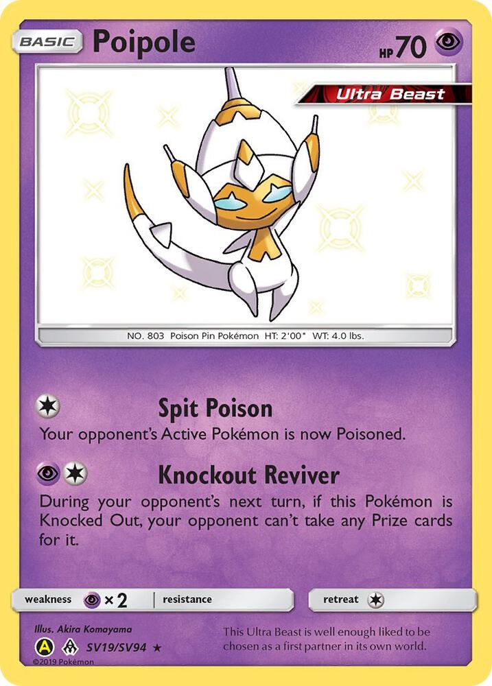Poipole SV19/SV94 Shiny Holo Rare Shiny Vault Pokémon card