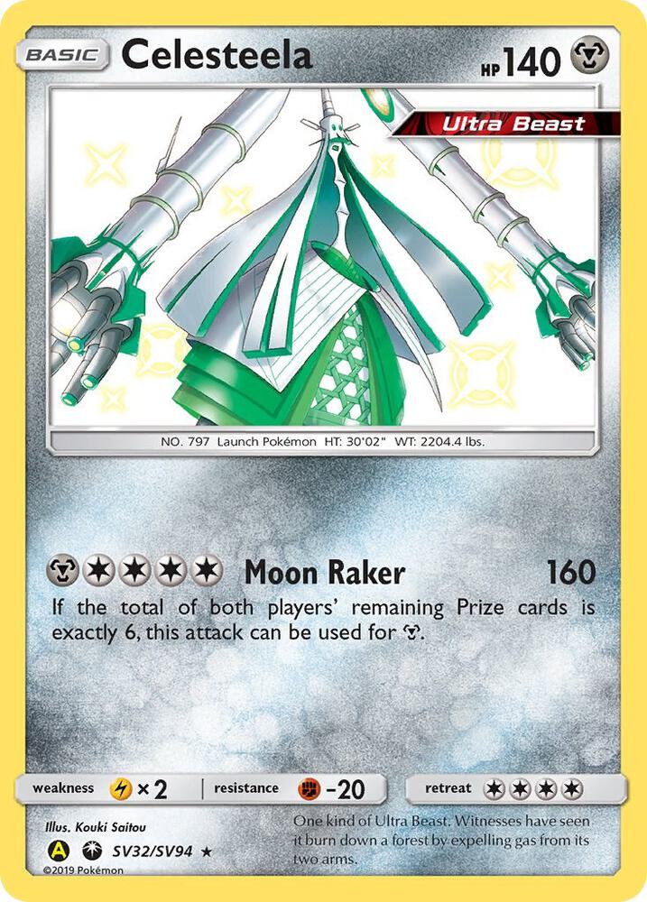 Celesteela SV32/SV94 Shiny Holo Rare Shiny Vault Pokémon card