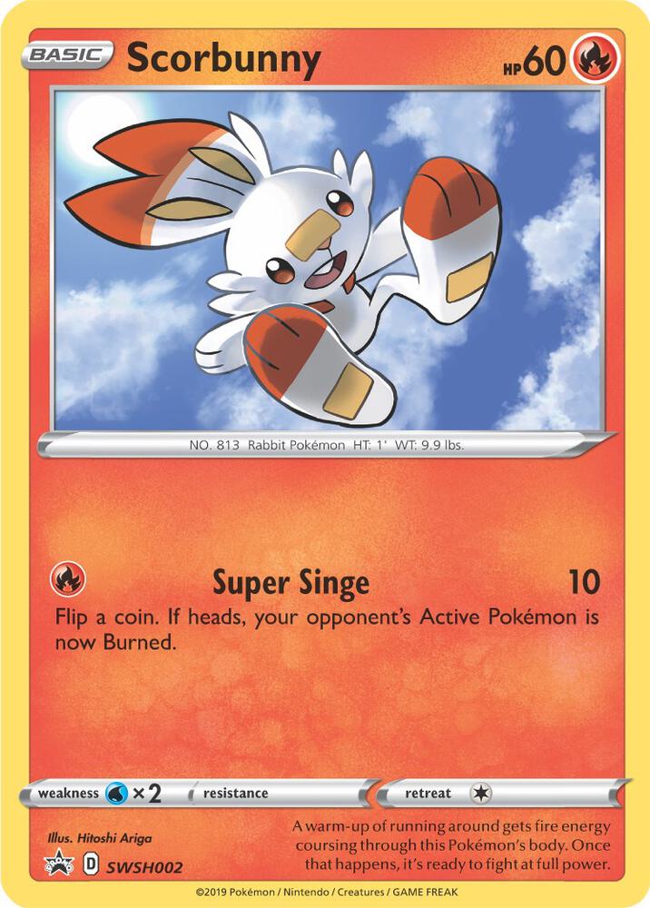 Scorbunny - SWSH002 - SWSH002 Promo SWSH: Sword & Shield Promo Cards