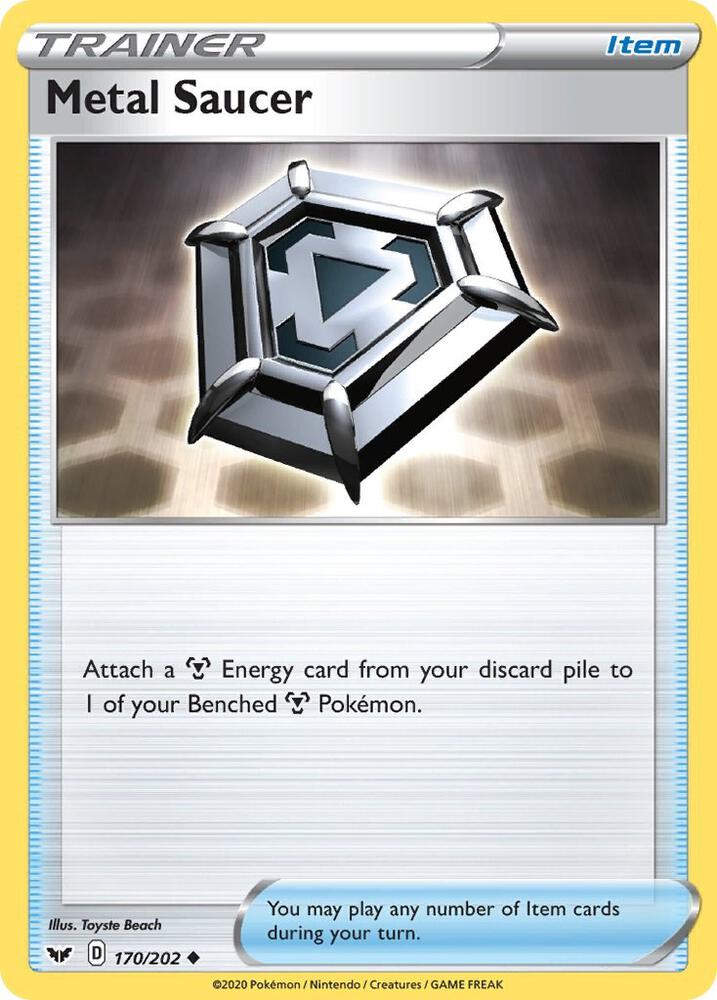 Metal Saucer 170/202 Uncommon Sword & Shield Base Set Pokémon card