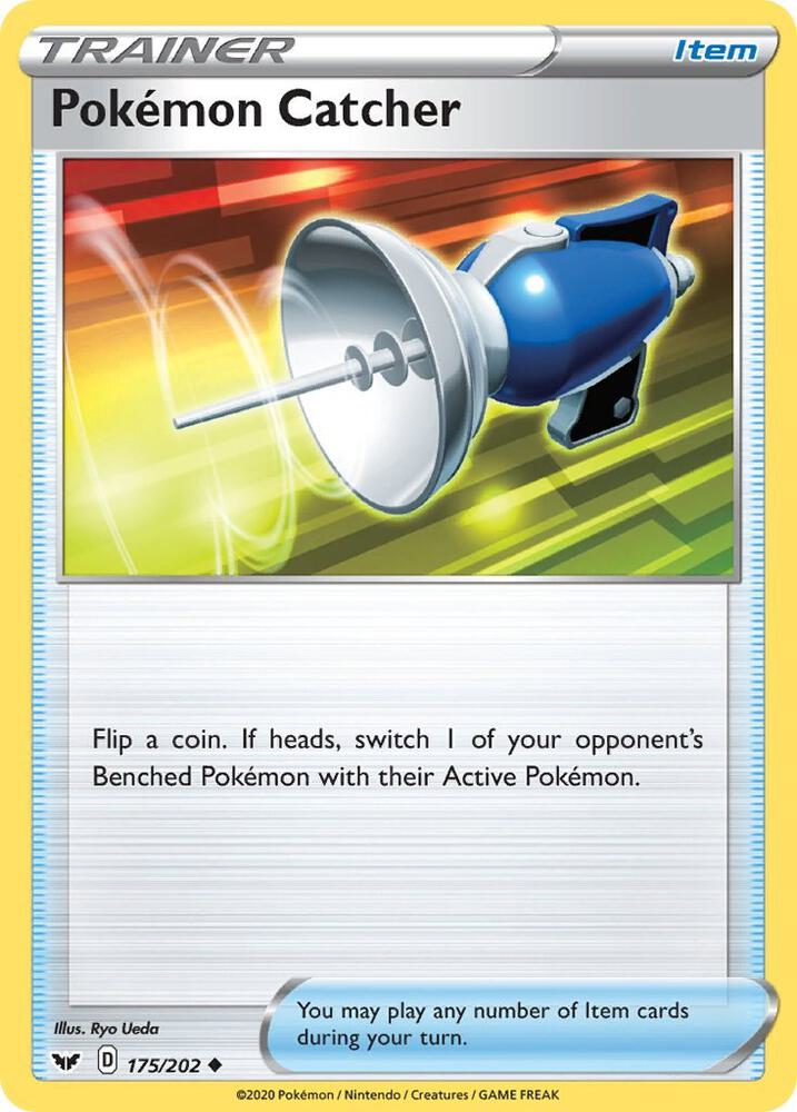 Pokemon Catcher 175/202 Uncommon Sword & Shield Base Set Pokémon card