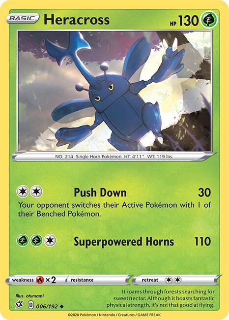 Heracross 006/192 Uncommon Rebel Clash Pokémon card