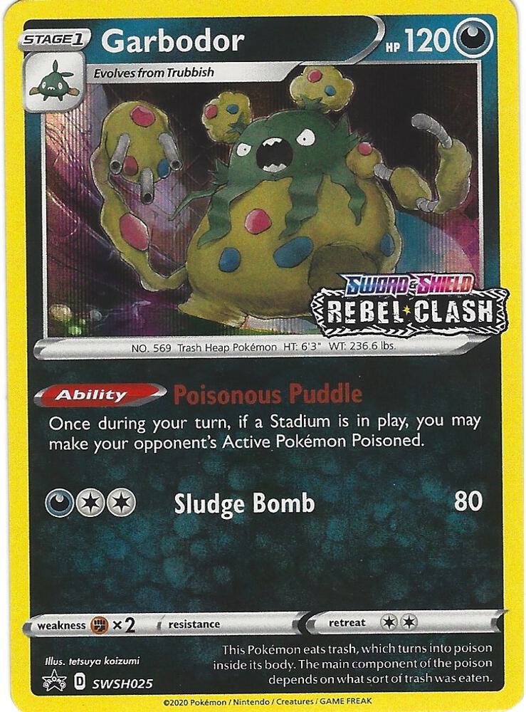 Garbodor - SWSH025 (Prerelease) - SWSH025 Promo SWSH: Sword & Shield Promo Cards