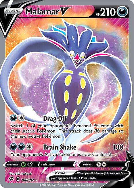 Malamar V (Full Art) 186/192 Ultra Rare Rebel Clash Pokémon card