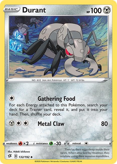 Durant 132/192 Uncommon Rebel Clash Pokémon card