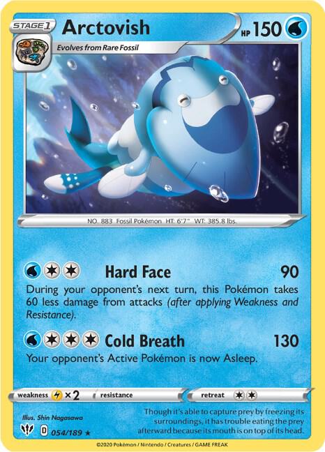 Arctovish 054/189 Rare Darkness Ablaze Pokémon card