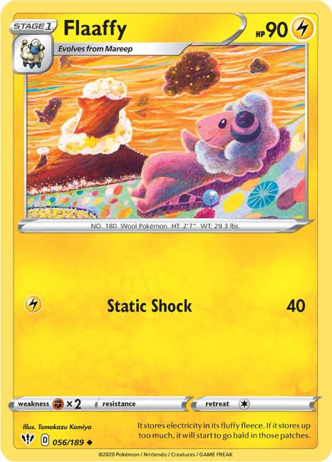 Flaaffy 056/189 Uncommon Darkness Ablaze Pokémon card