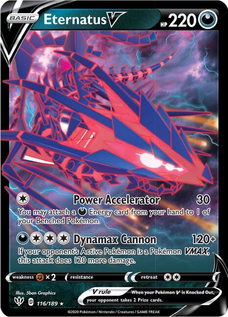 Eternatus V 116/189 Ultra Rare Darkness Ablaze Pokémon card