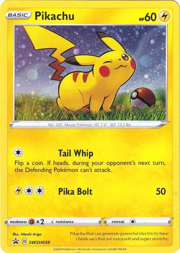 Pikachu - SWSH039 - SWSH039 Promo SWSH: Sword & Shield Promo Cards