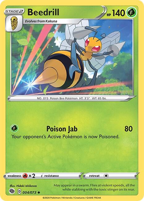 Beedrill 04/73 Uncommon Champion's Path Pokémon card