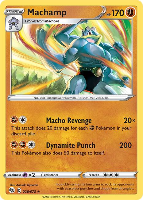Machamp 26/73 Holo Rare Champion's Path Pokémon card