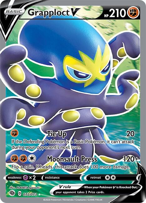 Grapploct V (Full Art) 72/73 Ultra Rare Champion's Path Pokémon card
