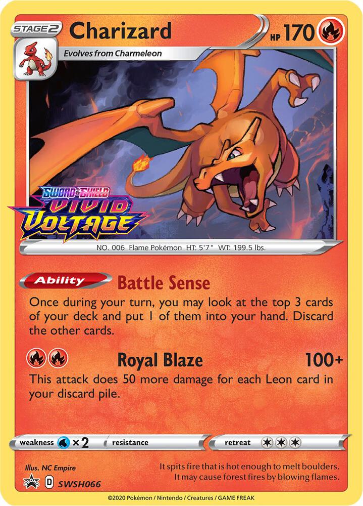 Charizard - SWSH066 (Prerelease) SWSH066 Promo Sword & Shield Promo Cards Pokémon card