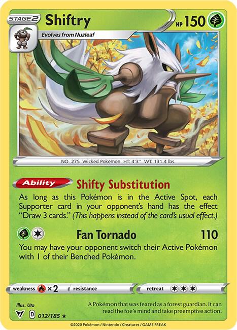 Shiftry 012/185 Rare Vivid Voltage Pokémon card