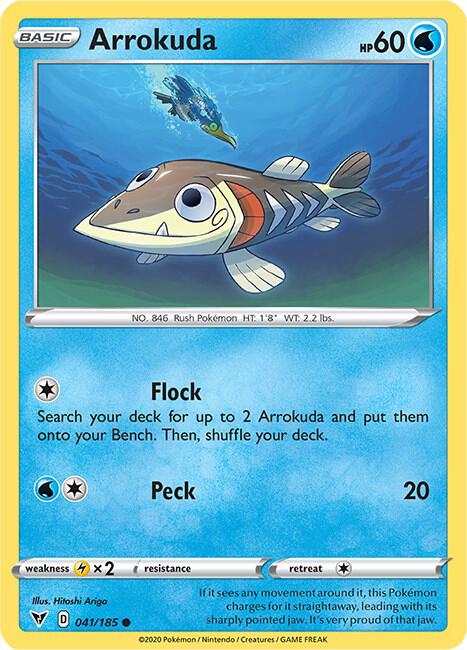 Arrokuda 041/185 Common Vivid Voltage Pokémon card