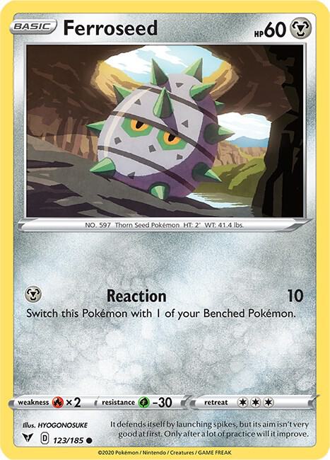 Ferroseed 123/185 Common Vivid Voltage Pokémon card