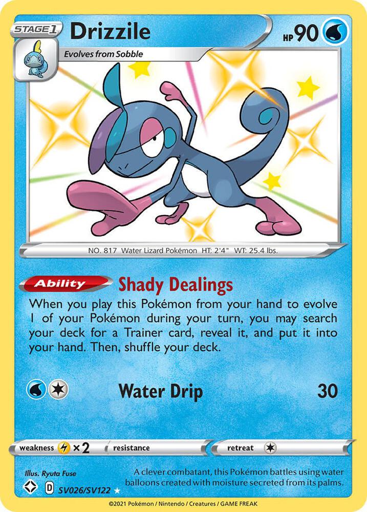 Drizzile SV026/SV122 Shiny Holo Rare Shiny Vault Pokémon card