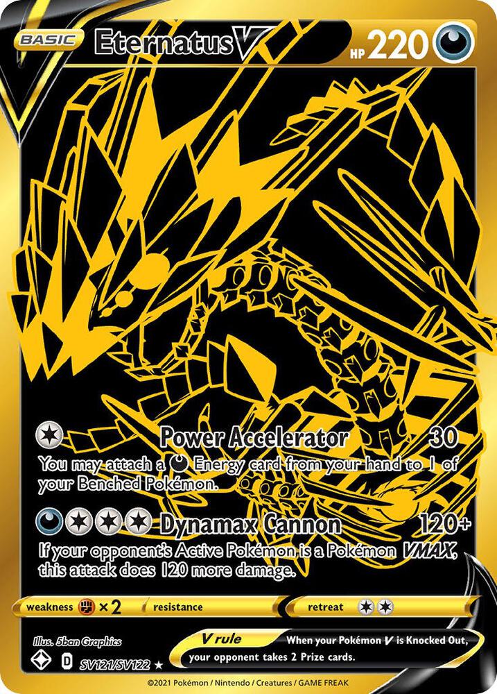 Eternatus V SV121/SV122 Shiny Holo Rare Shiny Vault Pokémon card