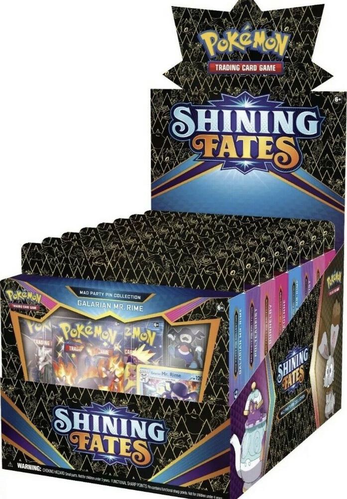 Shining Fates Mad Party Pin Collection Display - Shining Fates