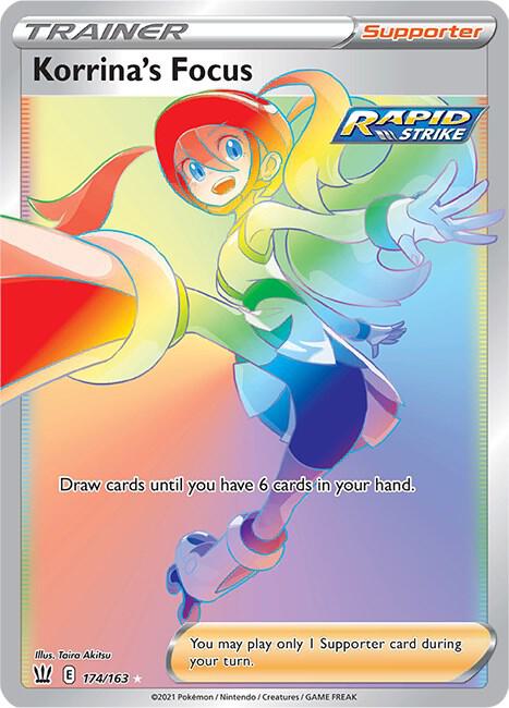 Korrina's Focus (Secret) 174/163 Secret Rare Battle Styles Pokémon card
