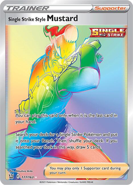Single Strike Style Mustard (Secret) 177/163 Secret Rare Battle Styles Pokémon card