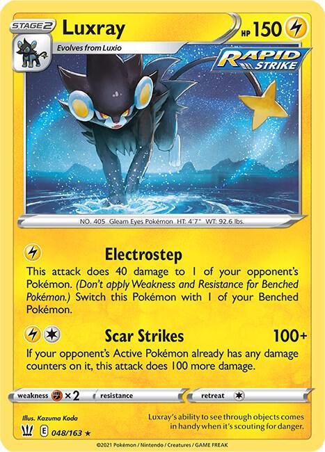 Luxray 048/163 Holo Rare Battle Styles Pokémon card