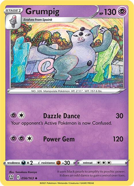 Grumpig 056/163 Uncommon Battle Styles Pokémon card