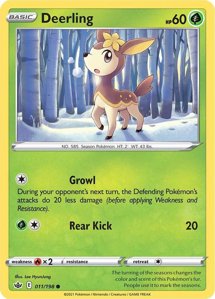 Deerling 011/198 Common Chilling Reign Pokémon card