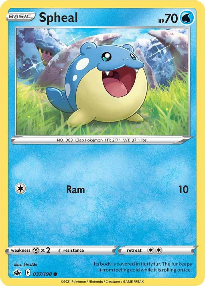 Spheal - 037/198 Common SWSH06: Chilling Reign