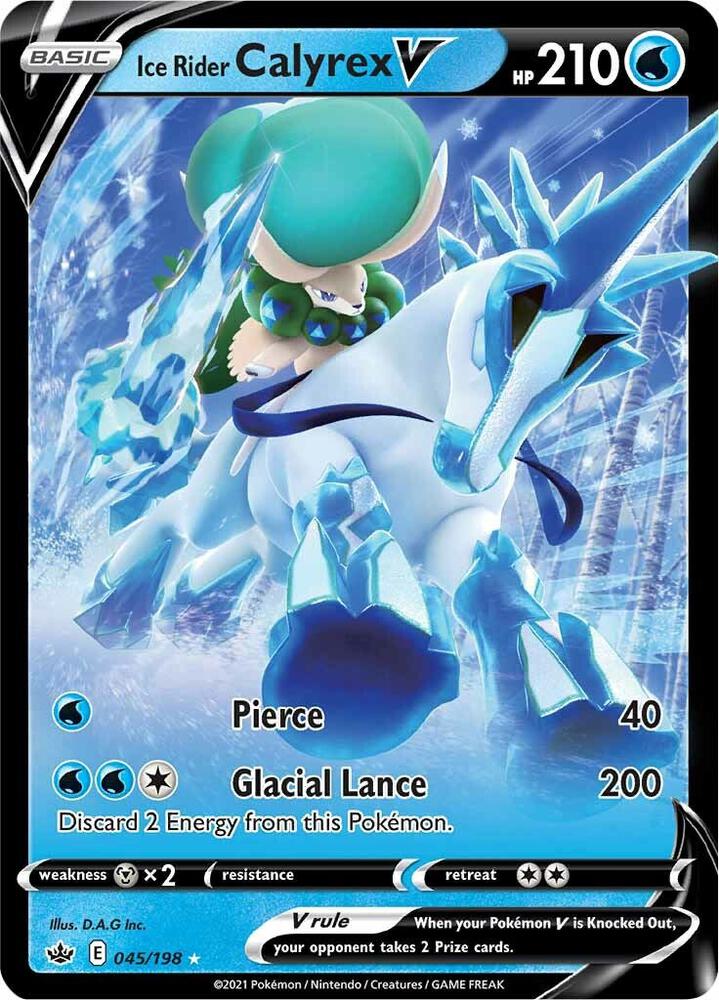 Ice Rider Calyrex V - 045/198 Ultra Rare SWSH06: Chilling Reign