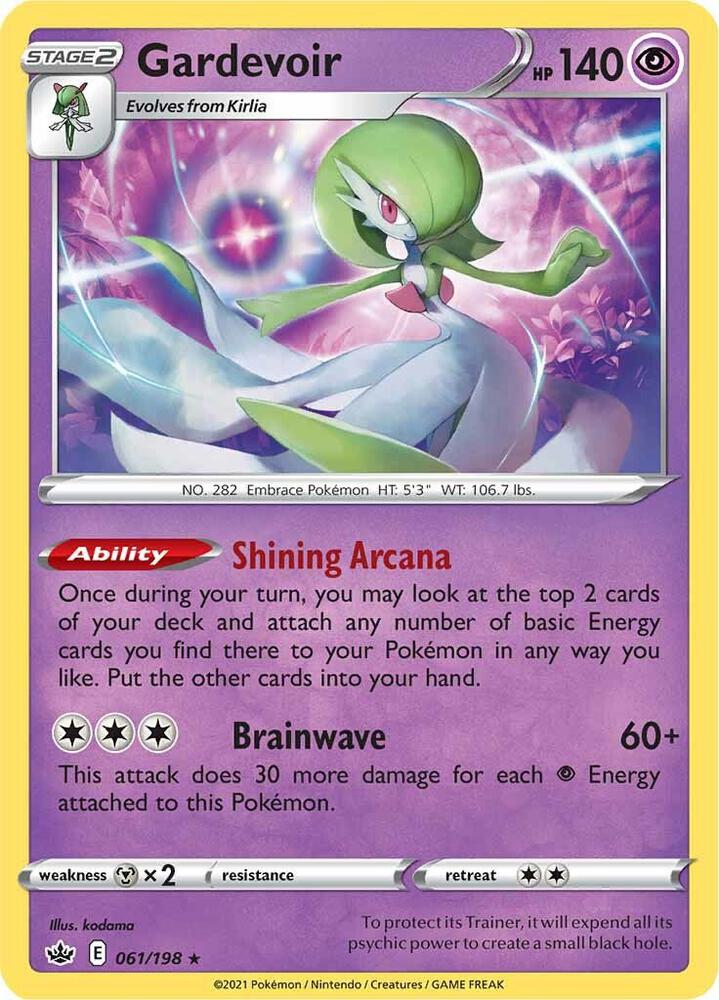 Gardevoir 061/198 Holo Rare Chilling Reign Pokémon card