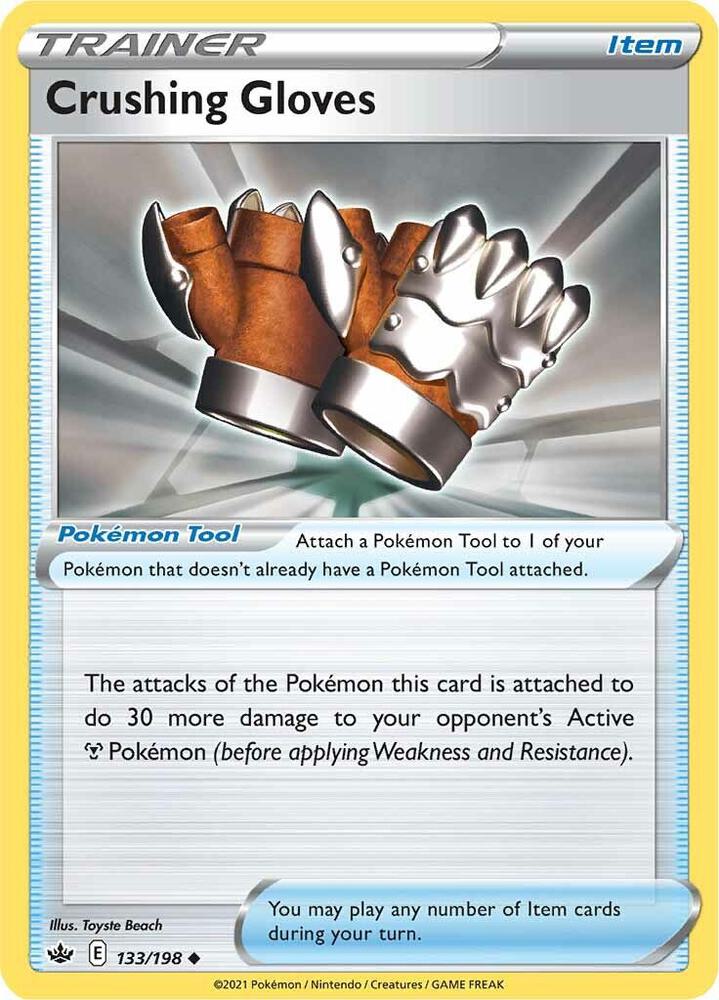 Crushing Gloves 133/198 Uncommon Chilling Reign Pokémon card