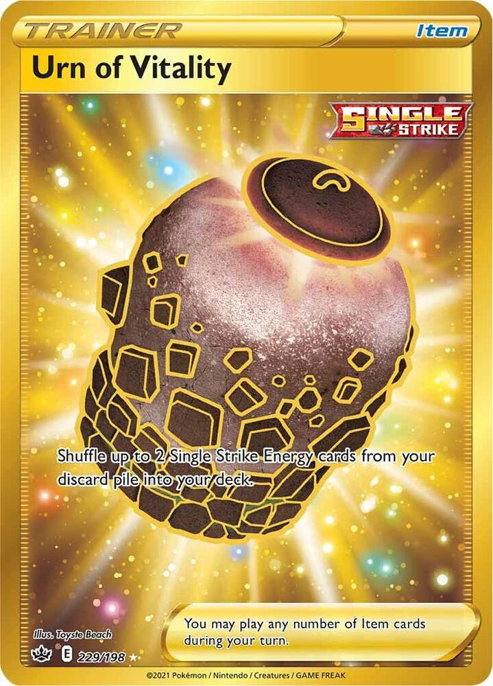 Urn of Vitality (Secret) 229/198 Secret Rare Chilling Reign Pokémon card
