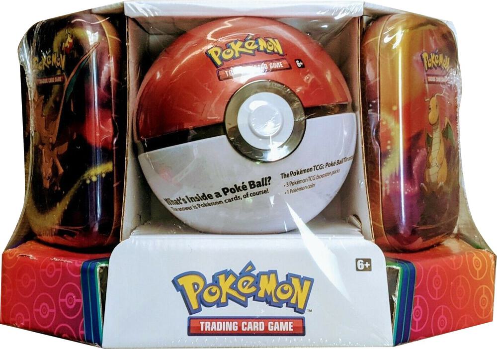 Pokemon - Poke Ball Tin + 2 Kanto Power Mini Tins - Poke Ball - Miscellaneous Cards & Products