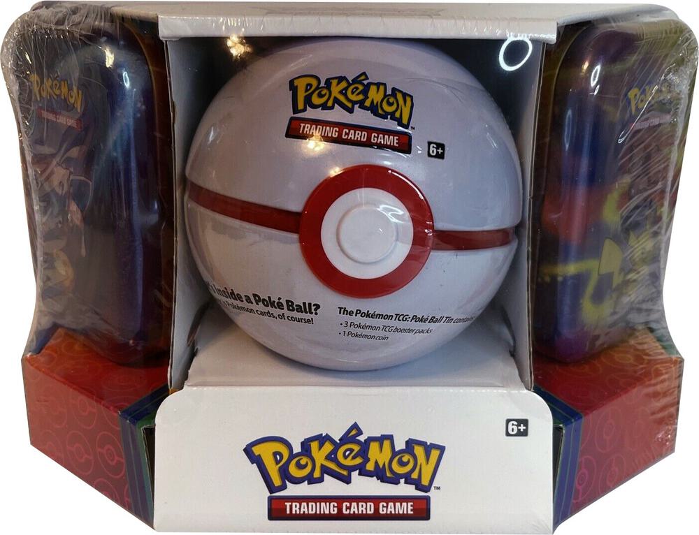 Pokemon - Poke Ball Tin + 2 Kanto Power Mini Tins - Premier Ball - Miscellaneous Cards & Products