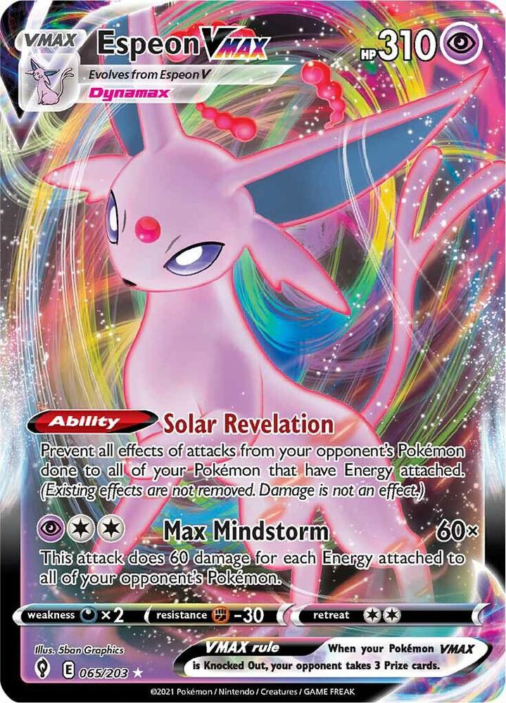 Espeon VMAX - 065/203 Ultra Rare SWSH07: Evolving Skies