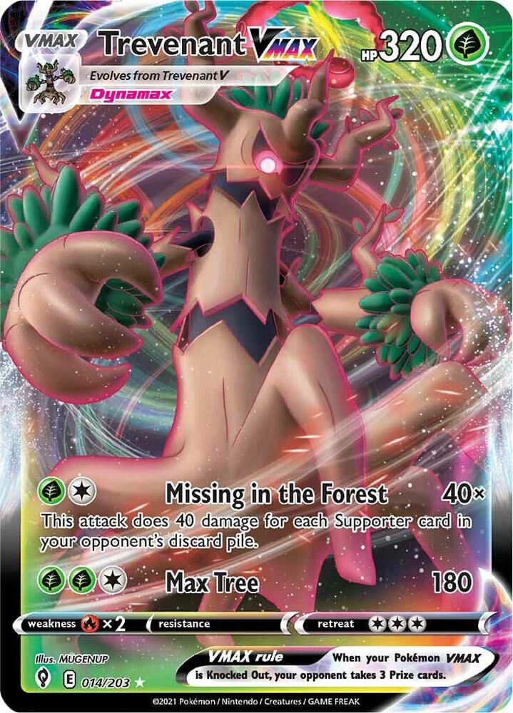Trevenant VMAX - 014/203 Ultra Rare SWSH07: Evolving Skies