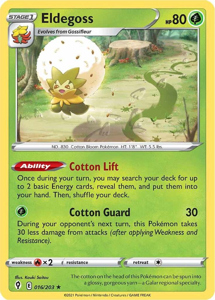 Eldegoss - 016/203 Holo Rare SWSH07: Evolving Skies
