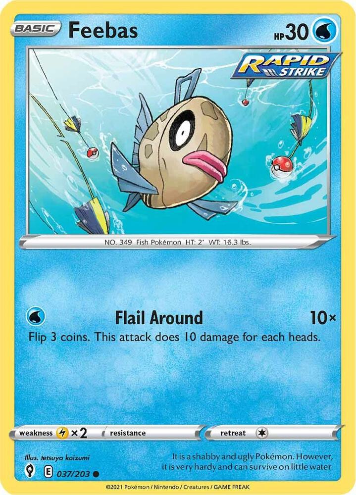 Feebas 037/203 Common Evolving Skies Pokémon card