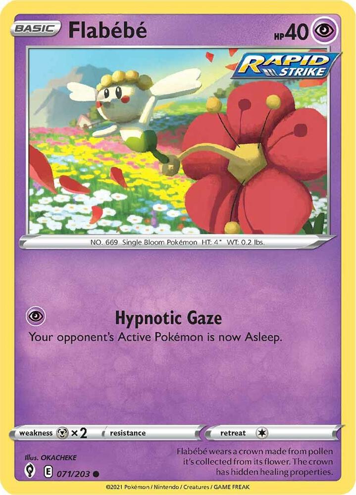 Flabebe 071/203 Common Evolving Skies Pokémon card