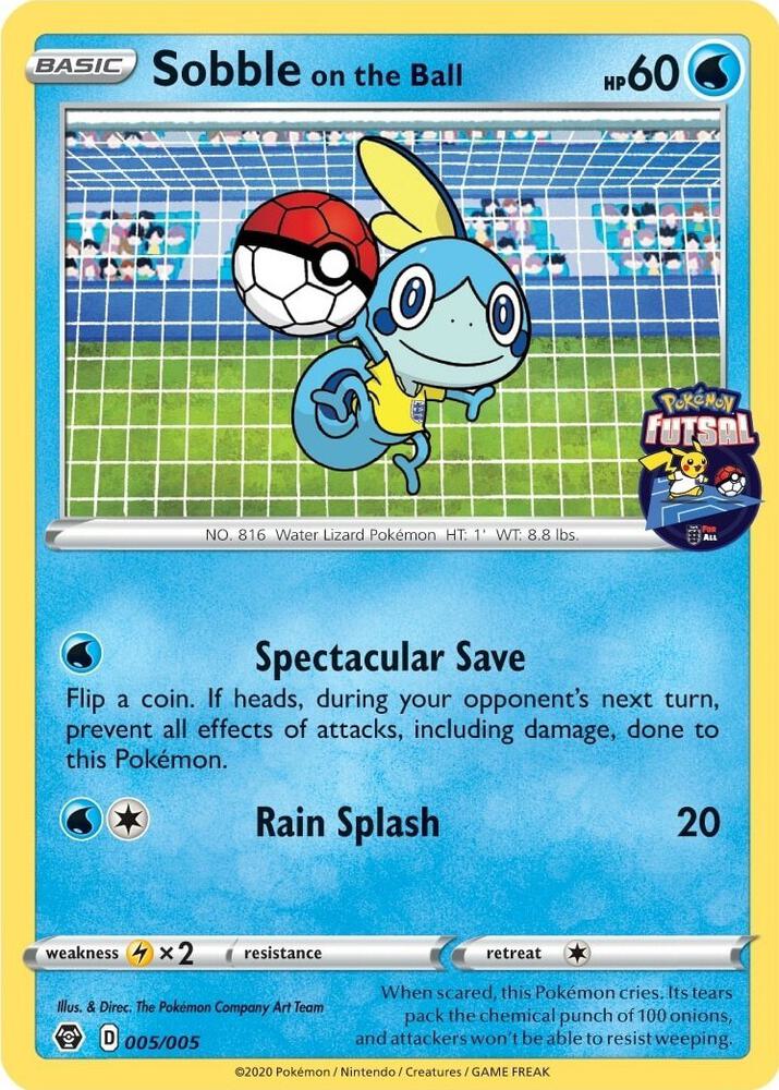 Sobble on the Ball - 005/005 (Pokemon Futsal) Promo Miscellaneous Cards & Products