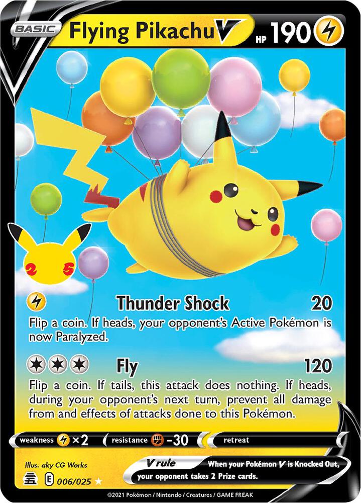 Flying Pikachu V 006/025 Ultra Rare Celebrations Pokémon card