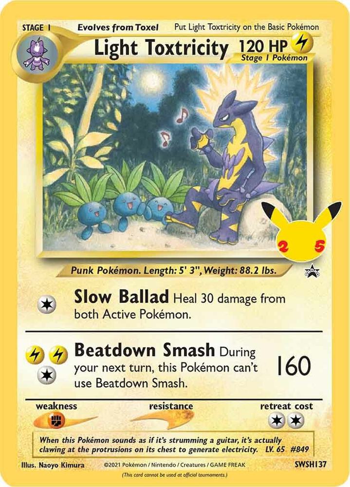 Light Toxtricity - SWSH137 - SWSH137 Promo SWSH: Sword & Shield Promo Cards