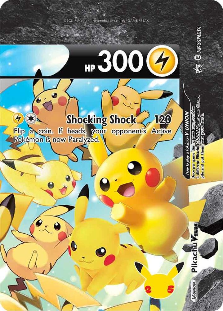 Pikachu V-Union - SWSH140 SWSH140 Promo Sword & Shield Promo Cards Pokémon card