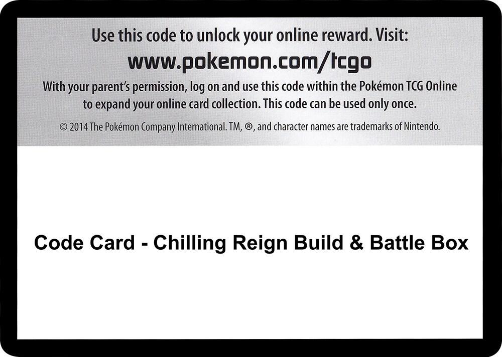 Code Card - Chilling Reign Build & Battle Box - Code Card SWSH06: Chilling Reign