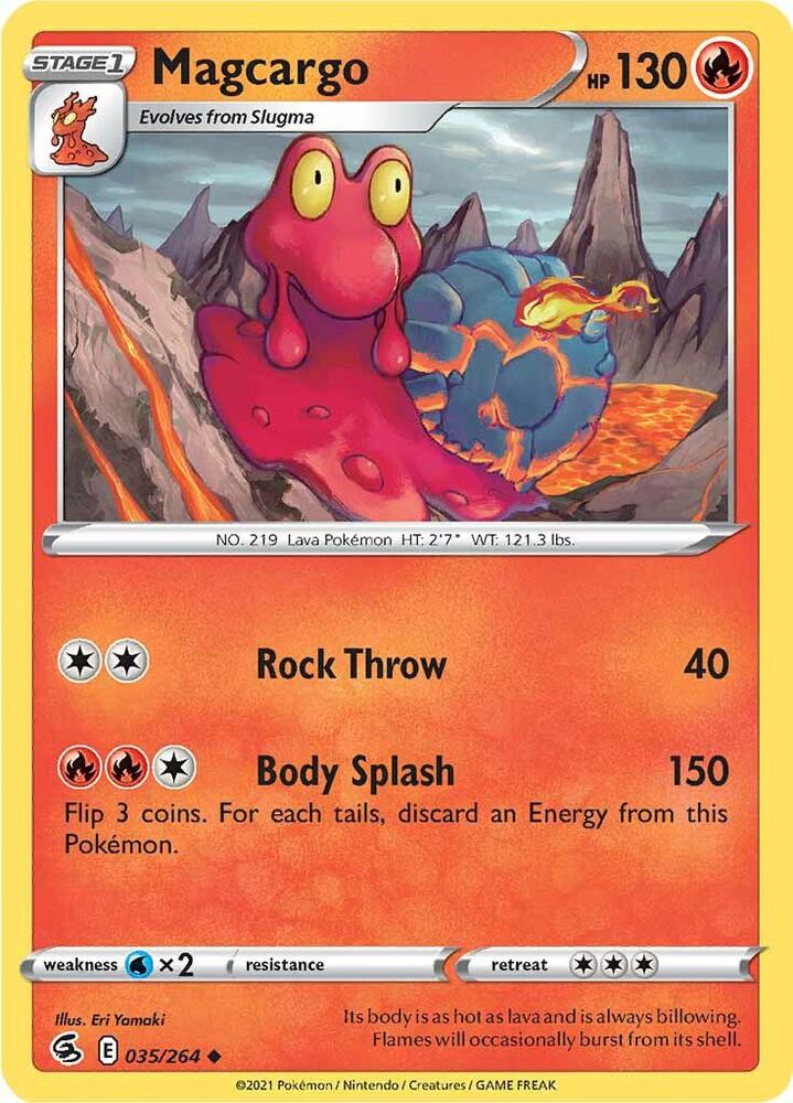 Magcargo 035/264 Uncommon Fusion Strike Pokémon card