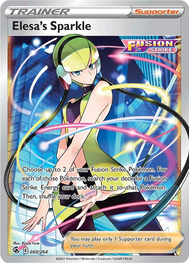 Elesa's Sparkle (Full Art) 260/264 Ultra Rare Fusion Strike Pokémon card
